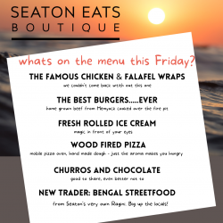 Seaton Eats menu 28 May