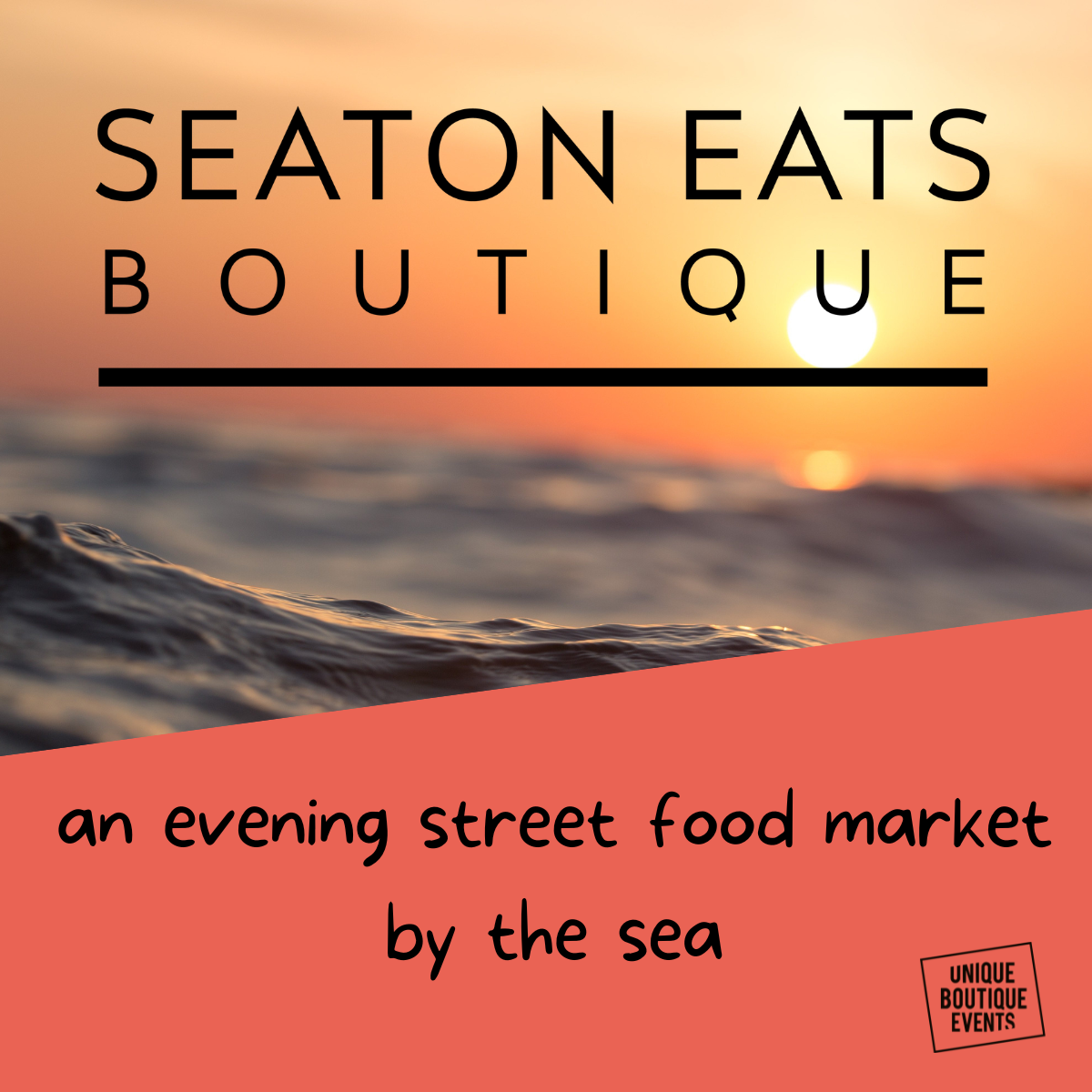 an evening street food market by the sea in Seaton East Devon