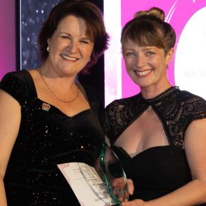 Louise Jenner The Dream Coach present the award