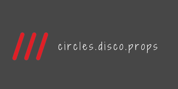 Axminster Eats what 3 words circles disco props